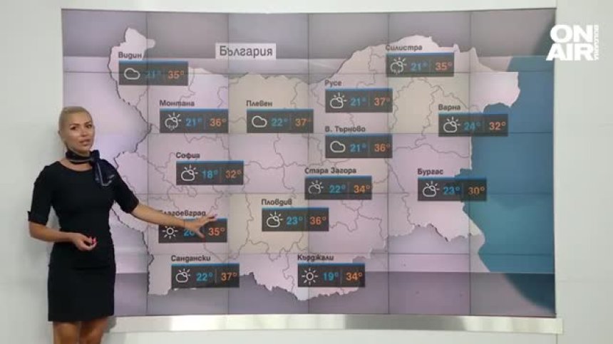 Седмицата започва с високи температури и локални валежи