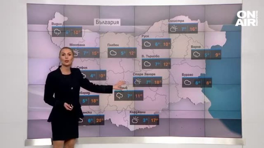 Денят започва с променлива облачност, термометърът ще достигне 20 градуса