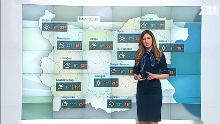 Ще се радваме на най-топлия ден от седмицата, градусите скачат до 27