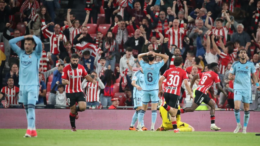 "Атлетик" (Билбао) се размина от домакинска загуба срещу "Осасуна" в края