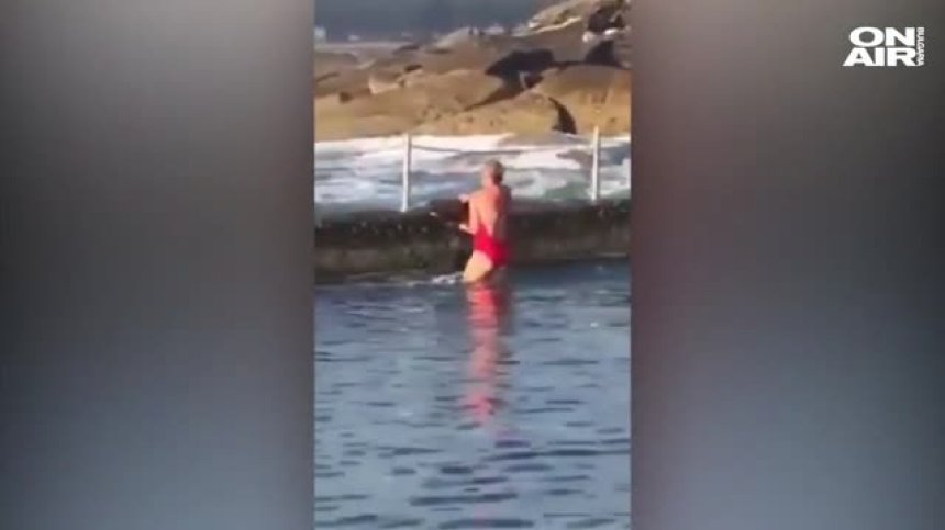 Смело: Жена спаси заклещила се акула край Сидни