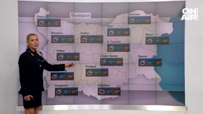 Дъждовен вторник с максимални температури до 20 градуса
