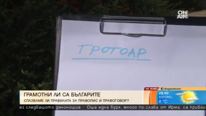 Експеримент на Bulgaria ON AIR: Грамотни ли сме?
