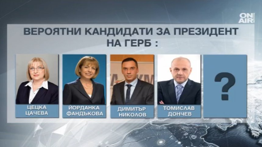ГЕРБ обявява кандидата си за президент