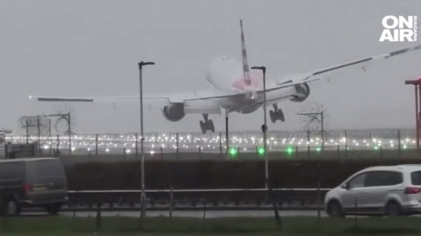 Снежни блокади в Англия, Боинг 777 кацна на магия на летище "Хийтроу"