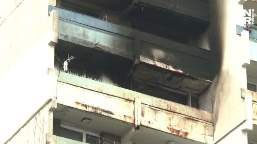 Горя апартамент в 13-етажен блок в столичния квартал "Надежда"