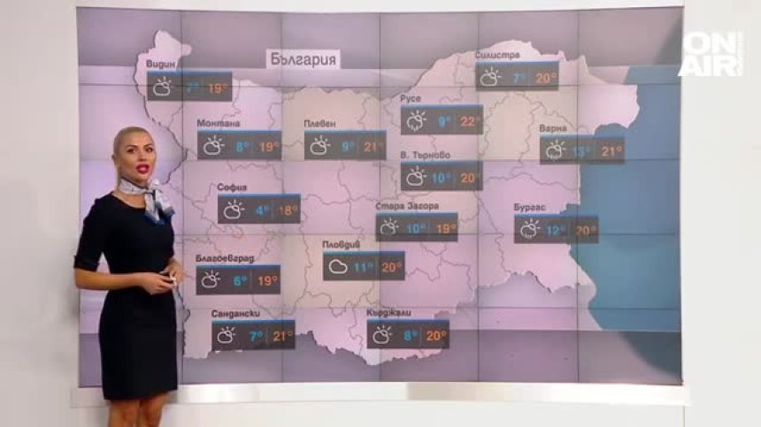 Облачно време и валежи в планините, максимални температури до 22 градуса
