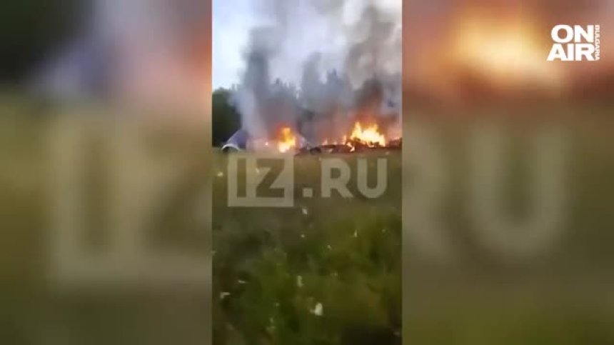 Появиха се първи кадри от катастрофата с Пригожин (+ВИДЕО)