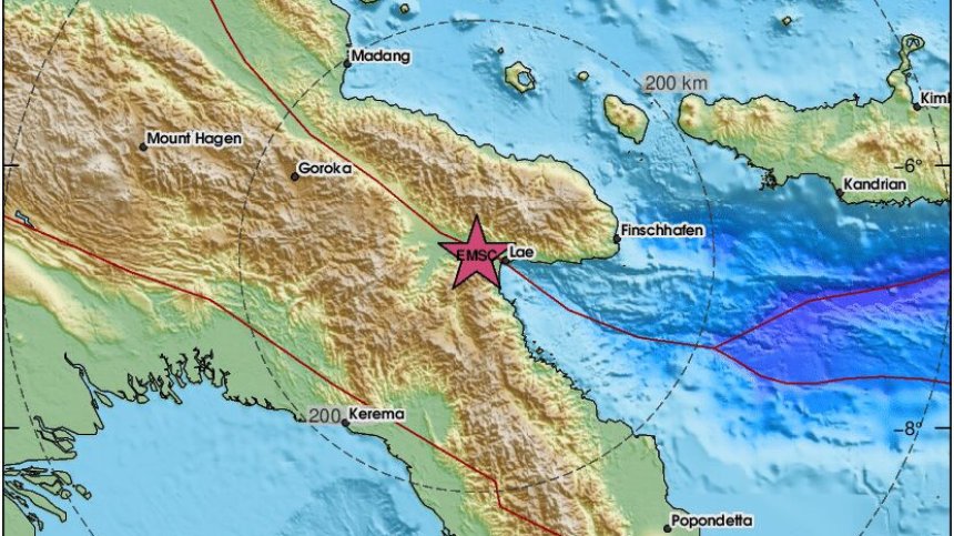 Земетресение от 6,7 по Рихтер удари Папуа Нова Гвинея