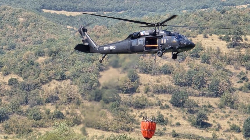 Втори вертолет "Кугър" помага в гасенето на пожарите у нас
