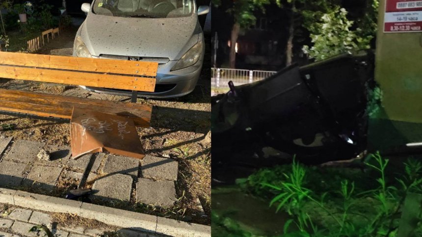 Шофьор заби колата си в блок във Варна, минути по-рано на пейка отпред имало деца