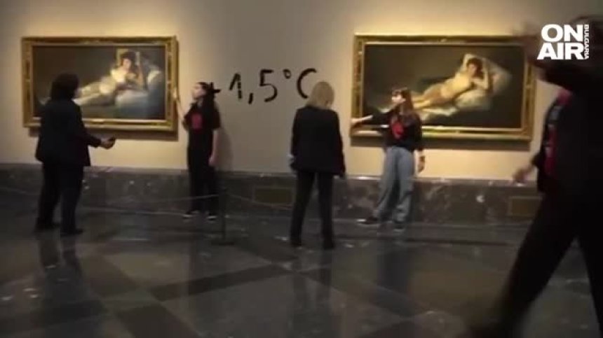 Екоактивистки посегнаха на картини на Гоя в Мадрид