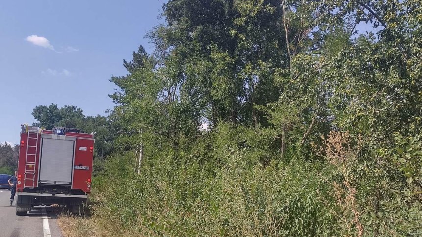 Пожар пламна край село Црънча, огънят в Панагюрско още не е овладян