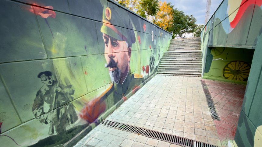 Преобразиха подлез в София с лика на ген. Владимир Вазов (СНИМКИ)