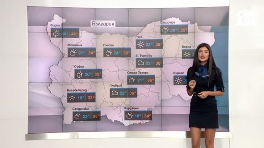 Жълт код за гръмотевични бури и интензивни валежи в 7 области