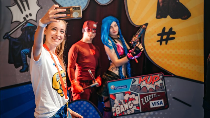 Пощенска банка и Visa изградиха специален интерактивен кът на фестивала Aniventure Comic Con 2023