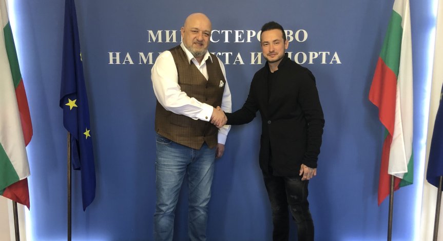 Министър Кралев се срещна с европейския шампион Мартин Чой