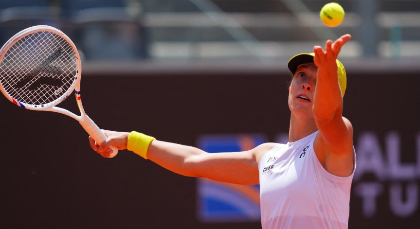 Швьонтек спечели 84% от разиграванията си на първи сервиз.