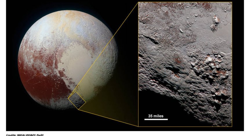 NASA пусна снимки на леден вулкан на Плутон