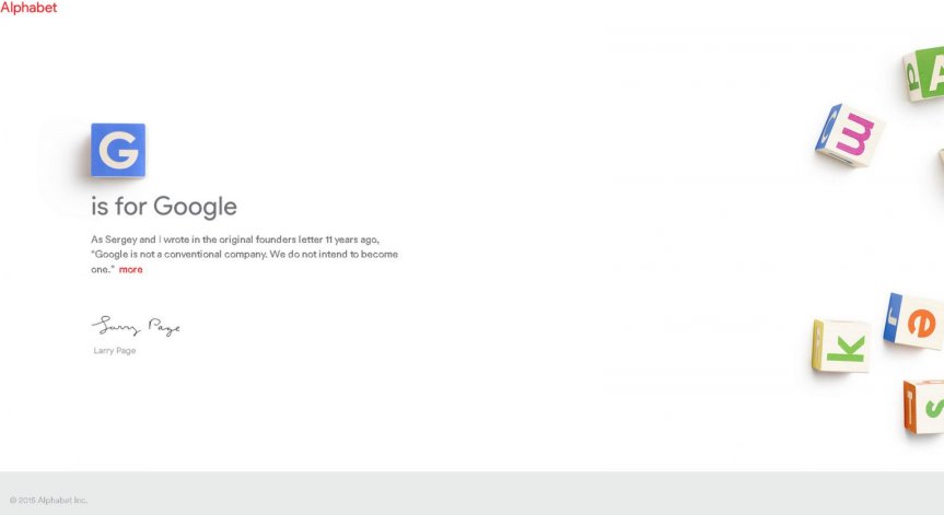 Google създава нова компания Alphabet