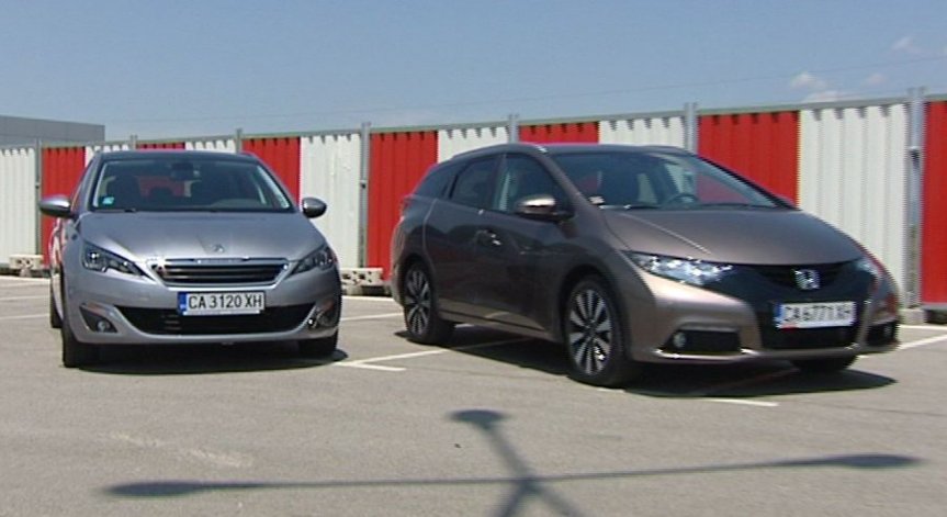 Семейни войни: Peugeot 308 SW срещу Honda Civic Tourer
