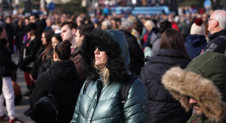 Протестното шествие премина по улиците на Скопие.