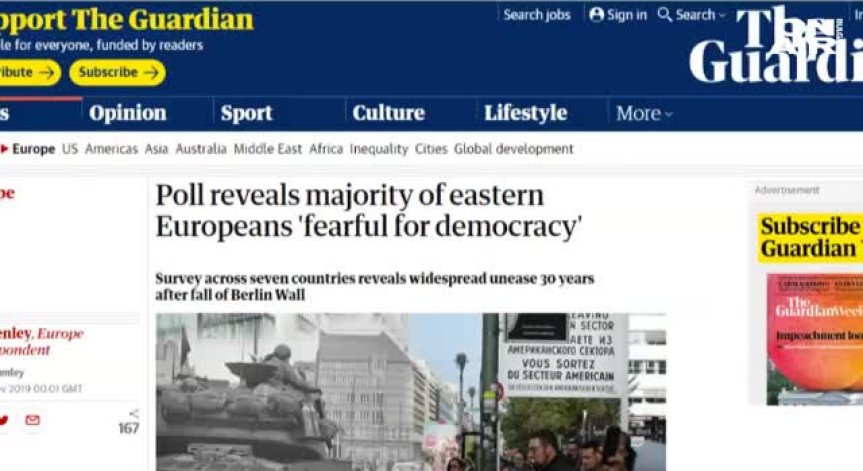 Проучване сочи: Източноевропейците се страхуват за бъдещето на демокрацията