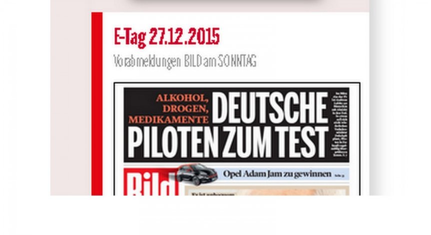 Германските пилоти ще бъдат тествани за алкохол и дрога