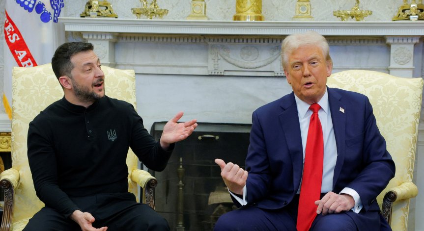 Двамата лидери разговарят в Белия дом.