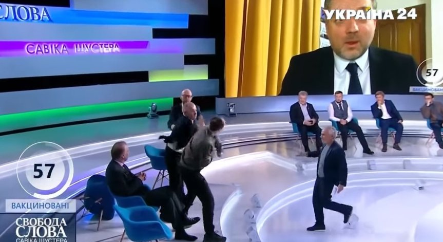 Бой в студиото на национална телевизия в Украйна заради Русия и НАТО