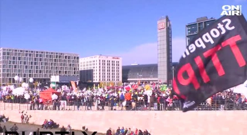 Протест в Берлин срещу ТПТИ