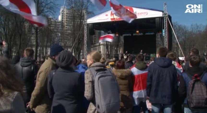 Близо 30 души са арестувани в Беларус заради неразрешен протест