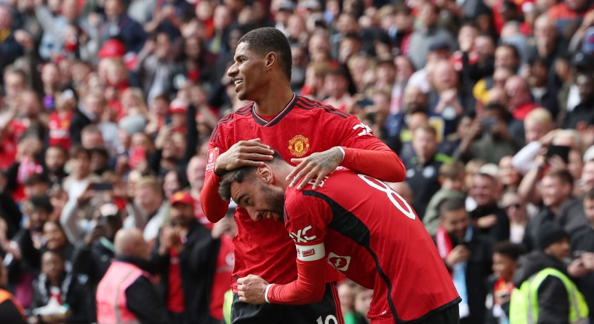  Маркъс Рашфорд вкара два гола. Гарначо и Ериксен също се разписаха по два пъти.