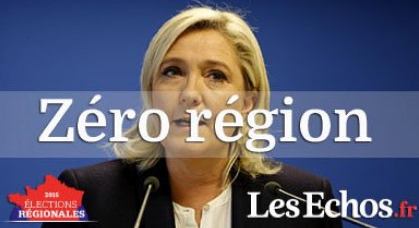 Марин льо Пен с нула региони: Les Echos