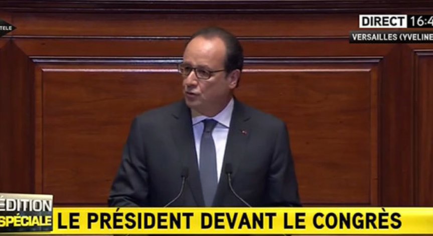 Оланд в парламента: във война сме