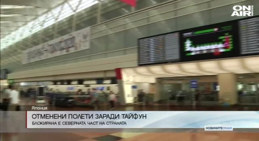 Отмениха 110 полета в Япония заради тайфун