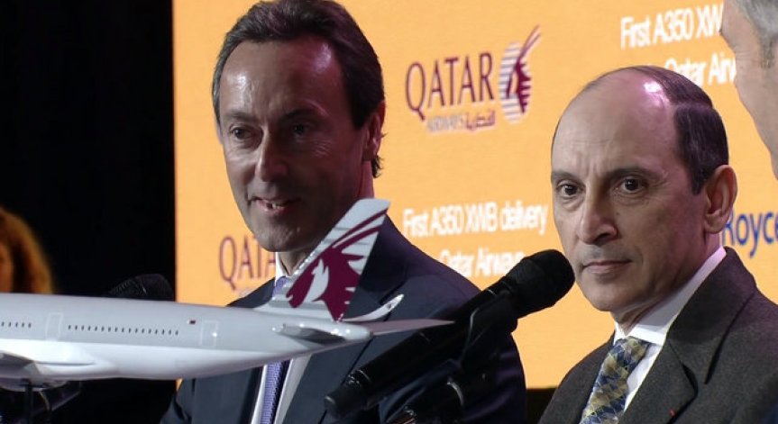 Airbus достави първия си А350 на Qatar Airways