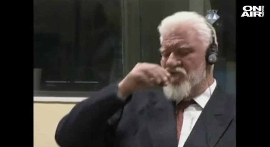 Бившият босненски хърватски генерал изпи отрова в съда в Хага