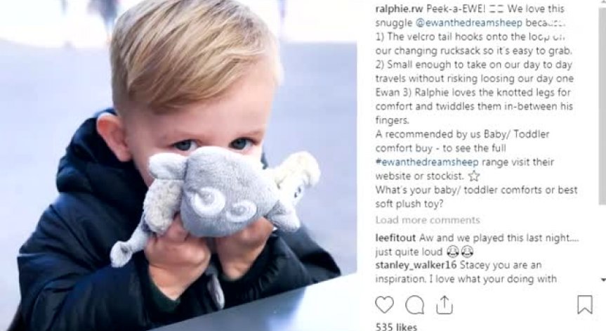 Най-влиятелният млад британец в Instagram е само на годинка