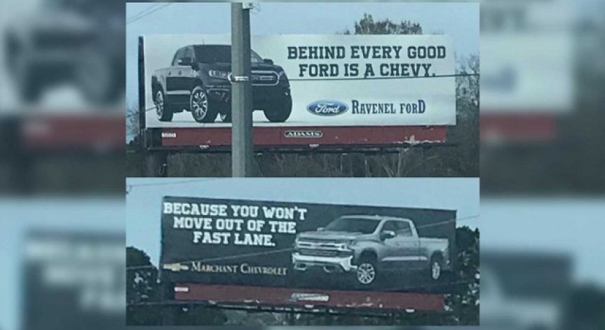 Производителите Ford и Chevy се атакуват чрез рекламни послания