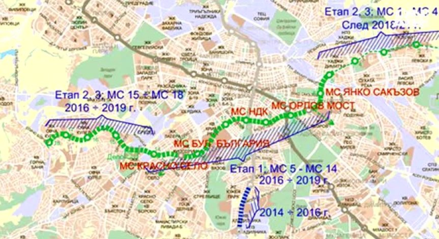 Започна строежът на втория участък от третата линия на метрото