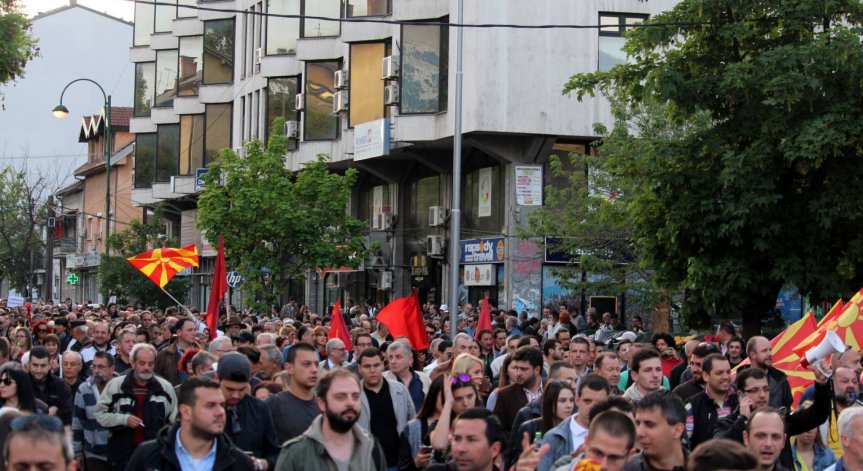 Поредна вечер на протести в Скопие