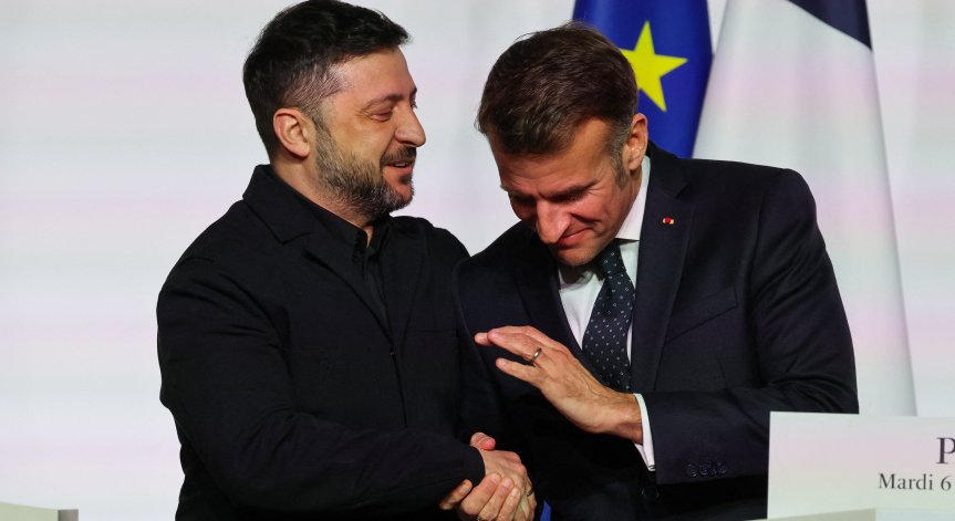 Макрон обеща на Зеленски електрогенератори за Украйна