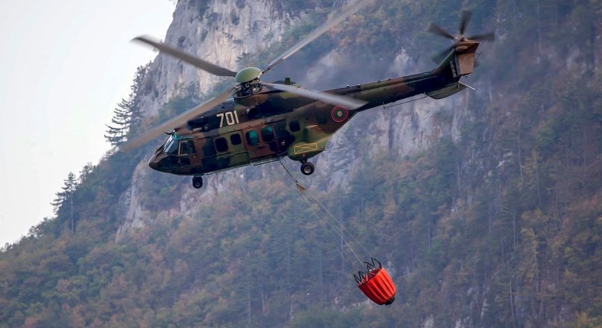 Десетки пожарникари се борят с пламъците при Илийна река в Рила