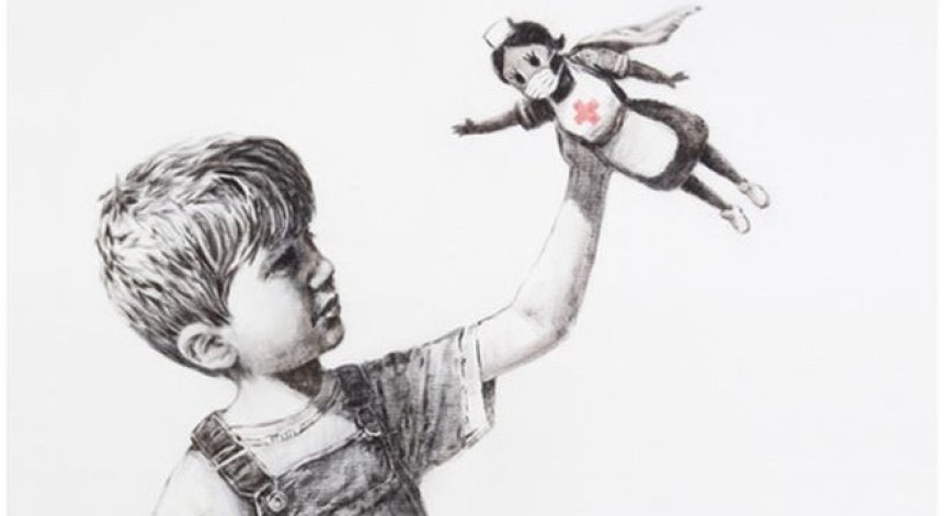 Медицинска сестра е супергерой в ново произведение на Банкси