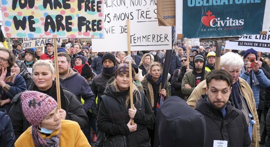 Центърът на Брюксел беше блокиран от протестиращи срещу мерките за борба с Ковид-19 