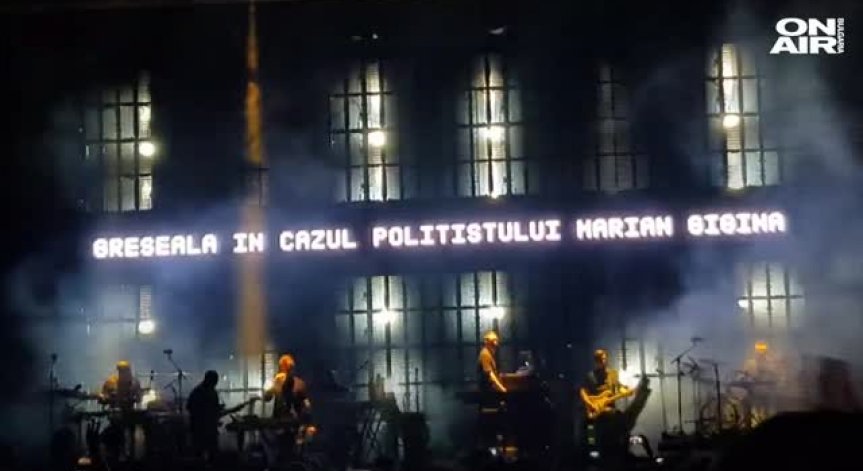 Антиправителствени надписи и призиви на концерт на Massive Attack в Букурещ