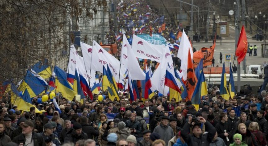 50 000 протестираха срещу окупацията на Крим в Москва