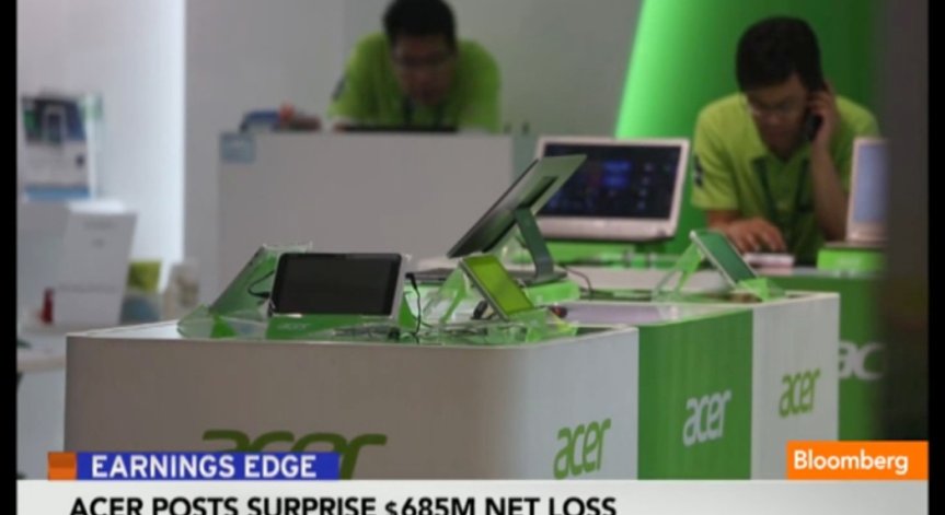 Акциите на Acer на 2-месечно дъно при рекордната годишна загуба