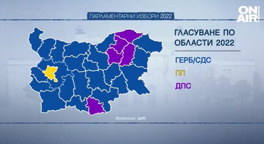 ГЕРБ печели в големите градове, а в 5 области - ДПС